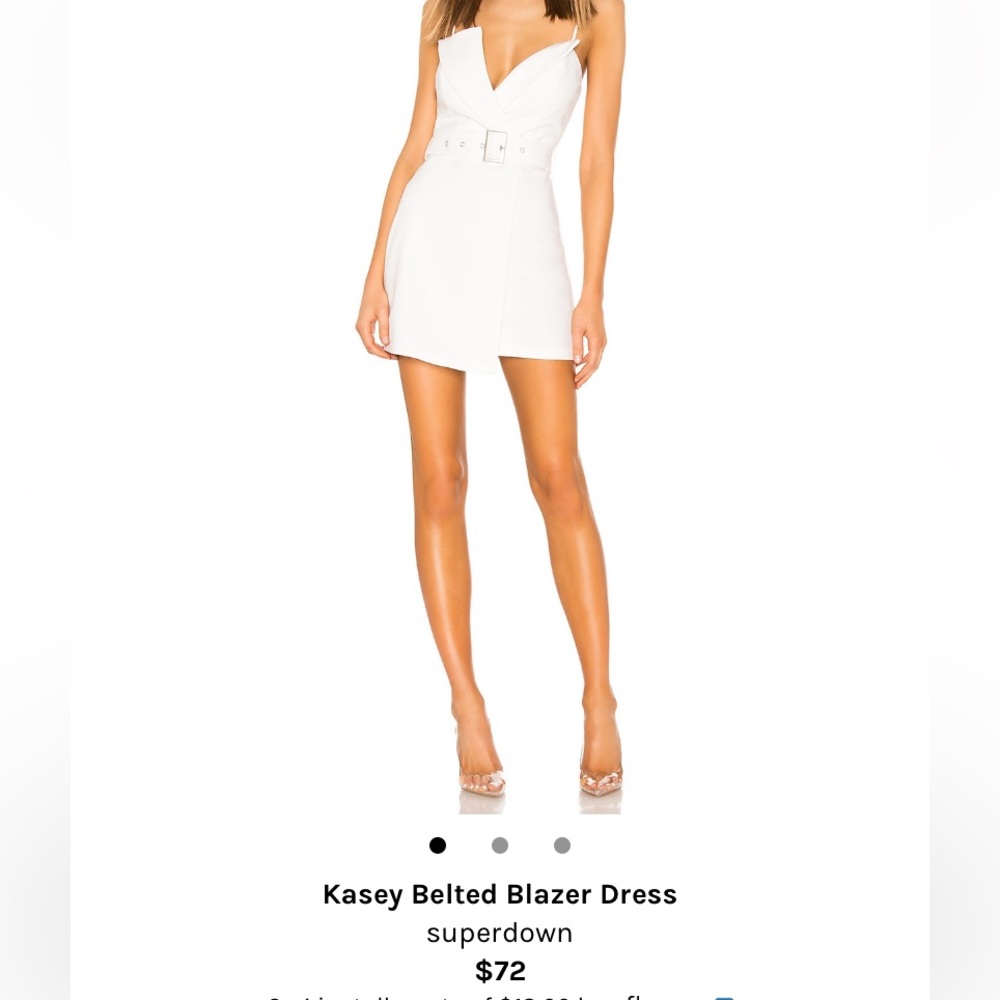 White belted dress